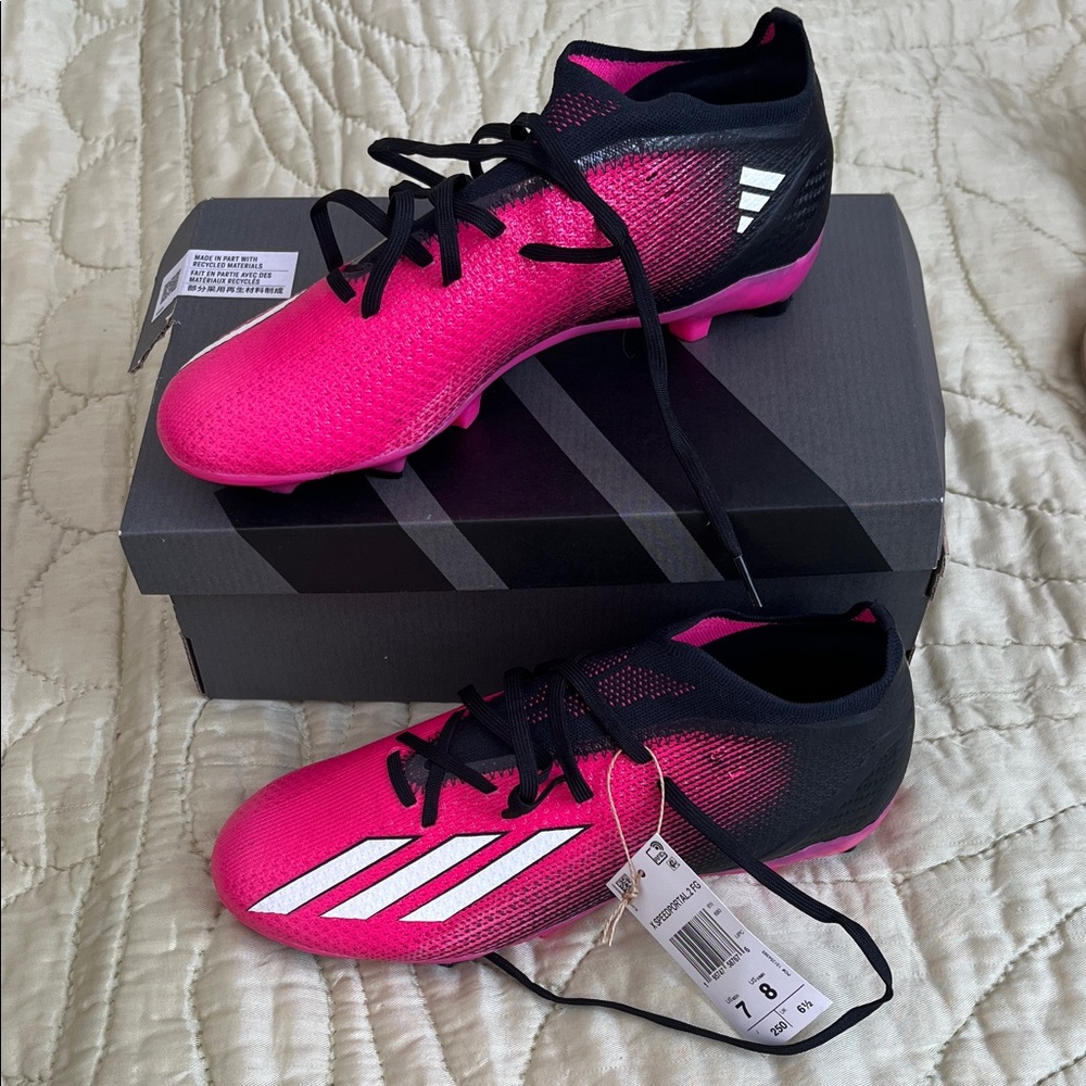 adidas Pink and Black Athletic Shoes